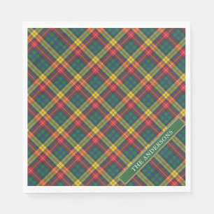 Personalisieren von Clan Buchanan Tartan Kariert Serviette