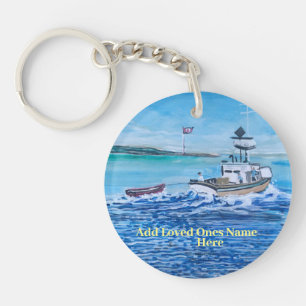 PERSONALISIEREN VON FISCHEREIEN IN MEERESBlues Rus Schlüsselanhänger