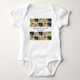 Personalisieren von Foto-Collage und Text Baby Strampler