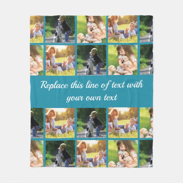 Personalisieren von Foto-Collage und Text Fleecedecke (Vorderseite)