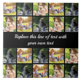 Personalisieren von Foto-Collage und Text Fliese