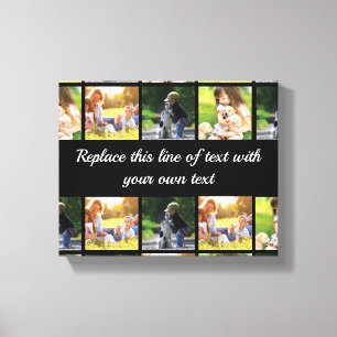 Personalisieren von Foto-Collage und Text Leinwanddruck
