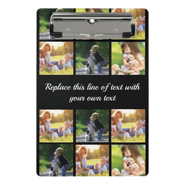 Personalisieren von Foto-Collage und Text Mini Klemmbrett (Vorderseite)