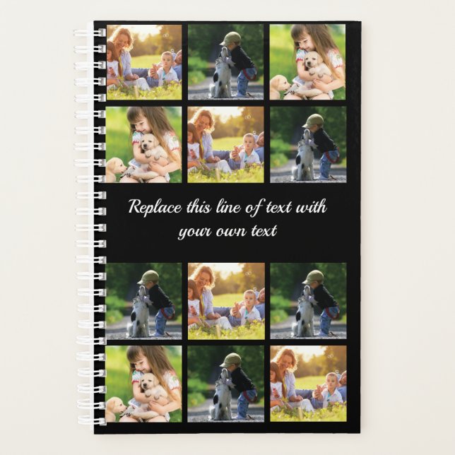 Personalisieren von Foto-Collage und Text Planer (Vorderseite)