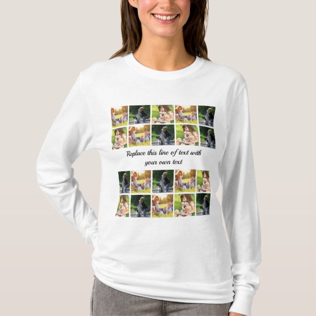 Personalisieren von Foto-Collage und Text T-Shirt (Vorderseite)