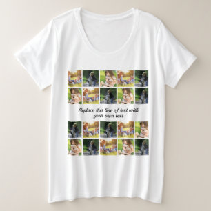 Personalisieren von Foto- und Textdateien Große Größe T-Shirt