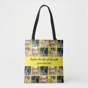 Personalisieren von Foto- und Textdateien Tasche