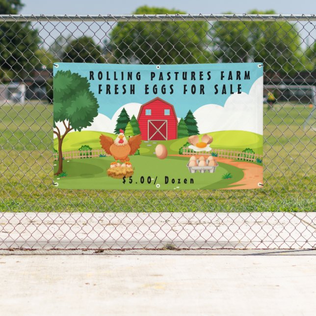 Personalisieren von frischen Eiern für den Verkauf Banner (Insitu)