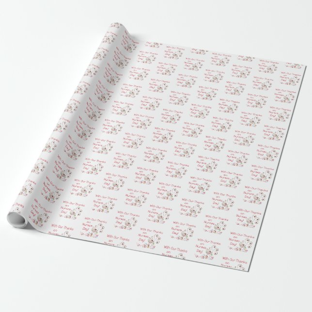 Personalisieren, von Gruppe, glücklichen Krankensc Geschenkpapier (Ungerollt)