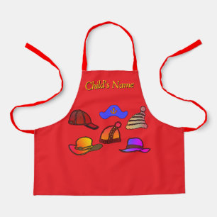Personalisieren von Hat Collection Kids Red Craft Schürze