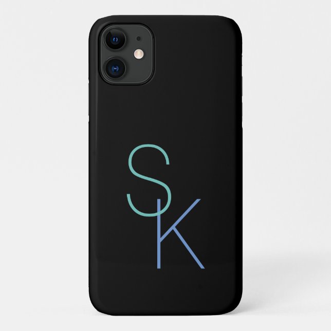 Personalisieren von Initialen, Großbuchstaben auf  Case-Mate iPhone Hülle (Rückseite)