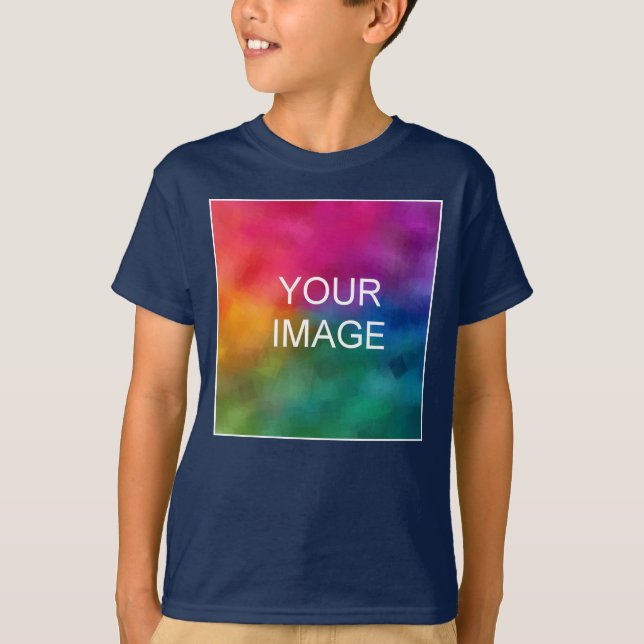 Personalisieren von Navy Blue Template Hinzufügen  T-Shirt (Vorderseite)