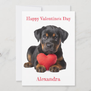 Personalisieren von Rottweiler Welppy Valentine Feiertagskarte