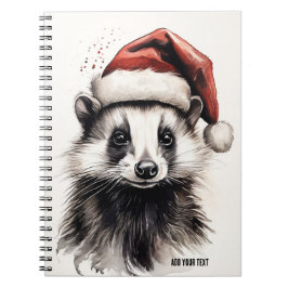 PERSONALISIEREN: WeihnachtsBadger | Notizbuch Notizblock