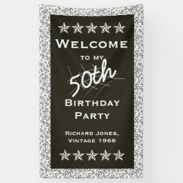 Personalisieren: Willkommen bei meiner 50. Geburts Banner