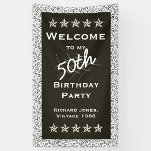 Personalisieren: Willkommen bei meiner 50. Geburts Banner
