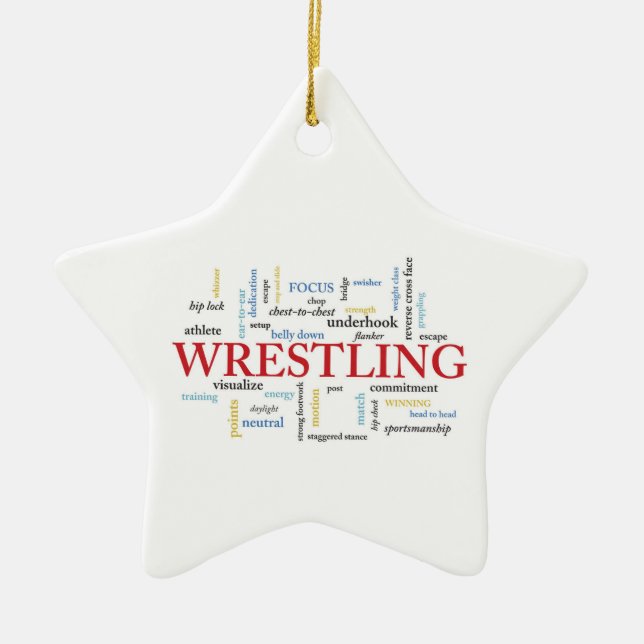 Personalisieren, Wrestling Coach Vielen Dank in Wo Keramik Ornament (Vorne)