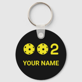 Personalisiert 0 0 2 Funny Pickleball Score Schlüsselanhänger