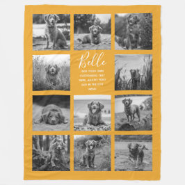 Personalisiert 11 Fotolage Mellow Gelb Fleecedecke