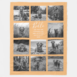Personalisiert 11 Fotomaterial Orange Fleecedecke