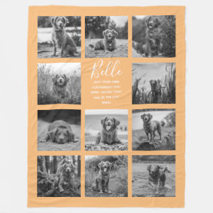 Personalisiert 11 Fotomaterial Orange Fleecedecke