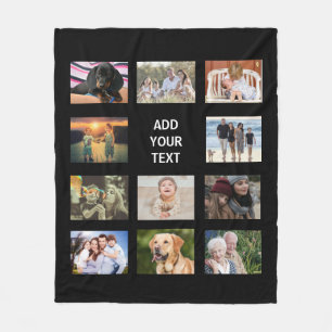 Personalisiert 11 Fotomontage Fleece Blanket