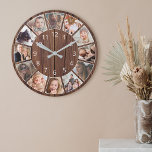Personalisiert 12 Fotomaterial Naturholz Runde Wanduhr<br><div class="desc">Erstellen Sie einfach Ihre eigene personalisierte,  rustikale Holzplanke im Bauernhausstil Wanduhr mit Ihren individuellen Fotos. Um die besten Ergebnisse zu erzielen,  schneiden Sie die Bilder vor dem Hochladen auf Quadrat - mit dem Fokuspunkt in der Mitte.</div>