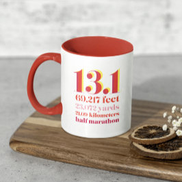 Personalisiert 13,1 Halbmarathon Laufstrecke Tasse