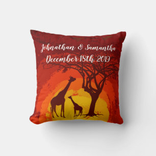 Personalisiert 16"x16" Throw Pillow African Safari Kissen
