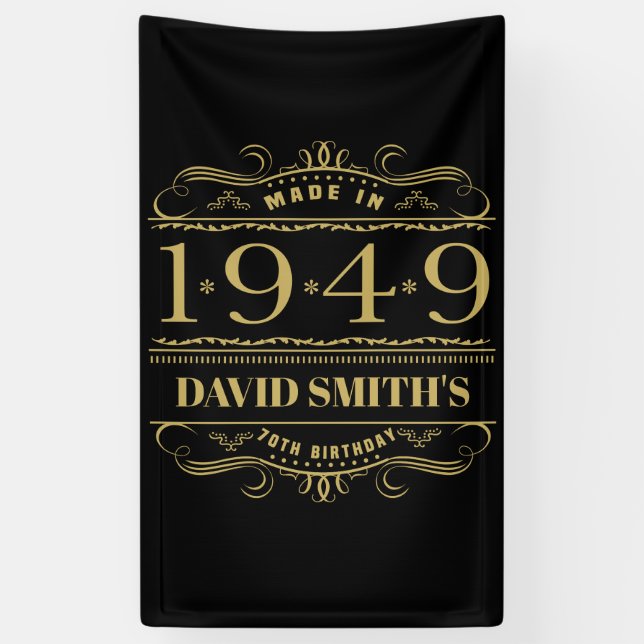 Personalisiert 1949 70. Geburtstag Banner (Vertikal)