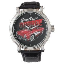 Personalisiert 1961 Red Classic Sports Car Garage