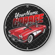 Personalisiert 1961 Red Classic Sports Car Garage