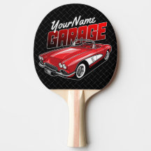 Personalisiert 1961 Red Classic Sports Car Garage