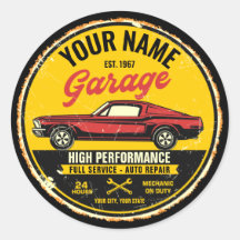 Personalisiert 1967 Fastback Red Classic Car Garag