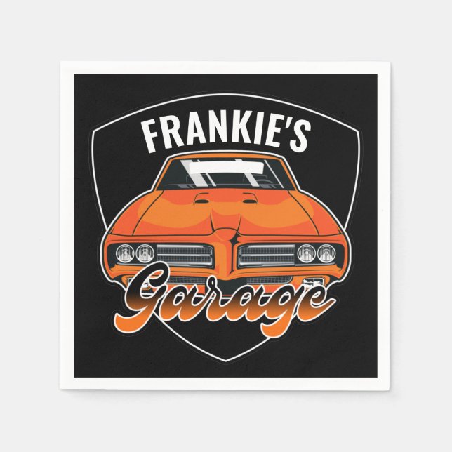 Personalisiert 1969 Ram Air 400 Muscle Car Garage Serviette (Vorderseite)