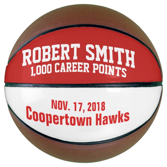 Personalisiert 1.000 Punkte Basketball (Vorderseite)