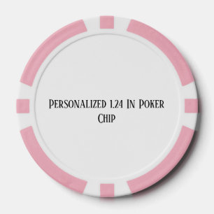 Personalisiert 1,24 in Rosa Pokerchips