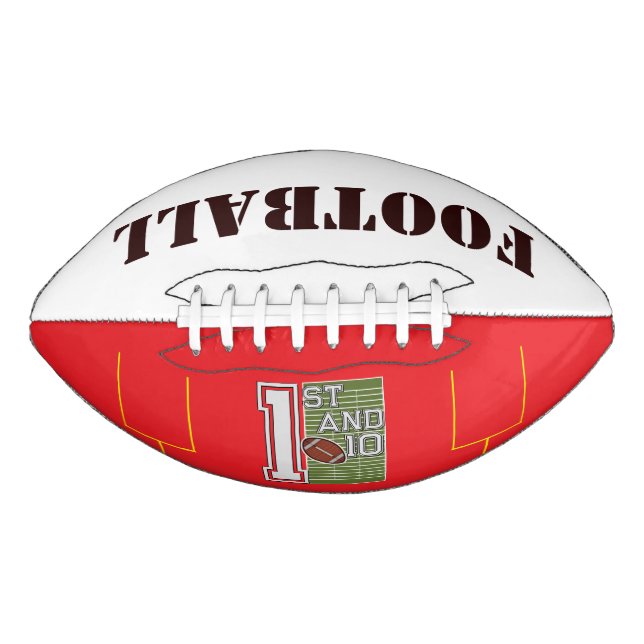 Personalisiert 1. und 10. Fußball Football (Vorderseite)