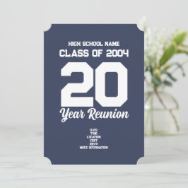 Personalisiert 20 Jahre High School Wiedersehen Ei Einladung