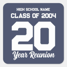 Personalisiert 20 Jahre High School Wiedersehen Ei