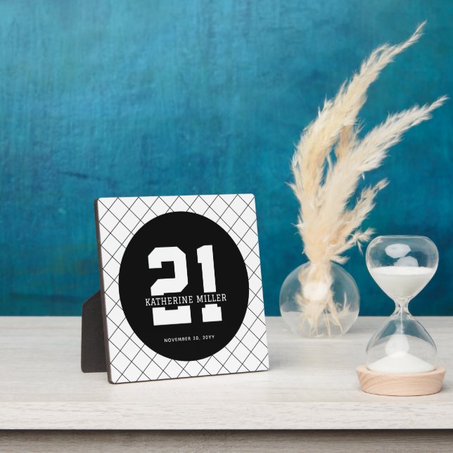 Personalisiert 21. Geburtstag Modern und elegant Fotoplatte (InSitu)