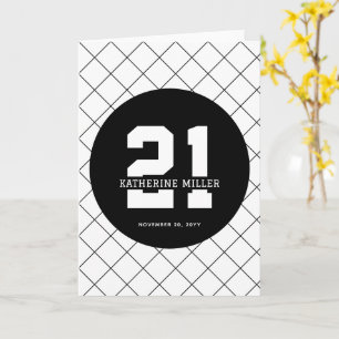 Personalisiert 21. Geburtstag Modern und elegant Karte