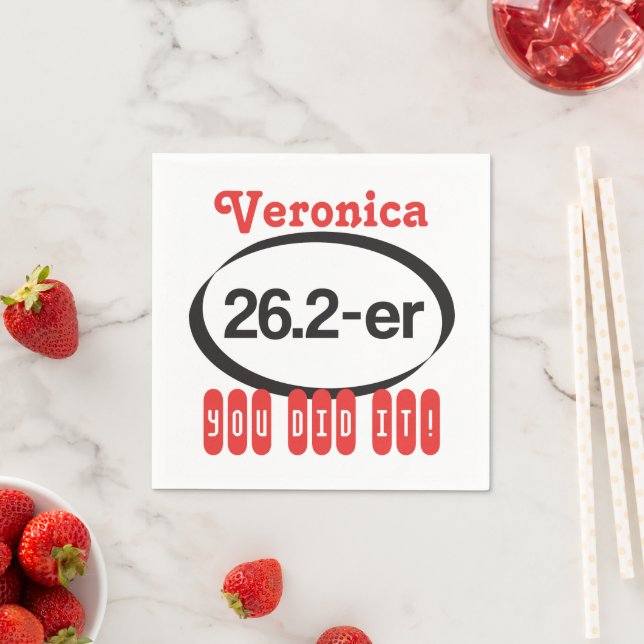 Personalisiert 26.2-er © Marathoner Funny Marathon Serviette (Beispiel)