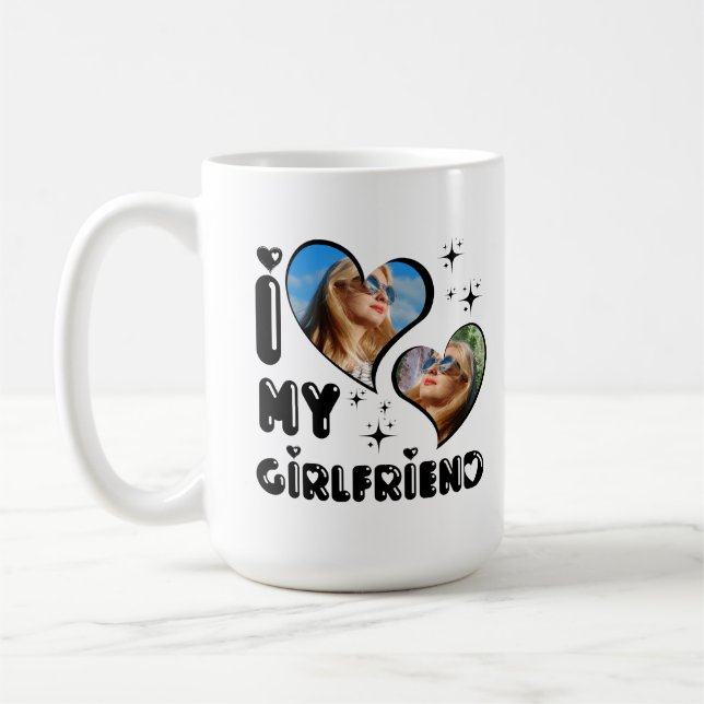 Personalisiert 2 Foto I Liebe Meine Freundin Kaffeetasse (Links)