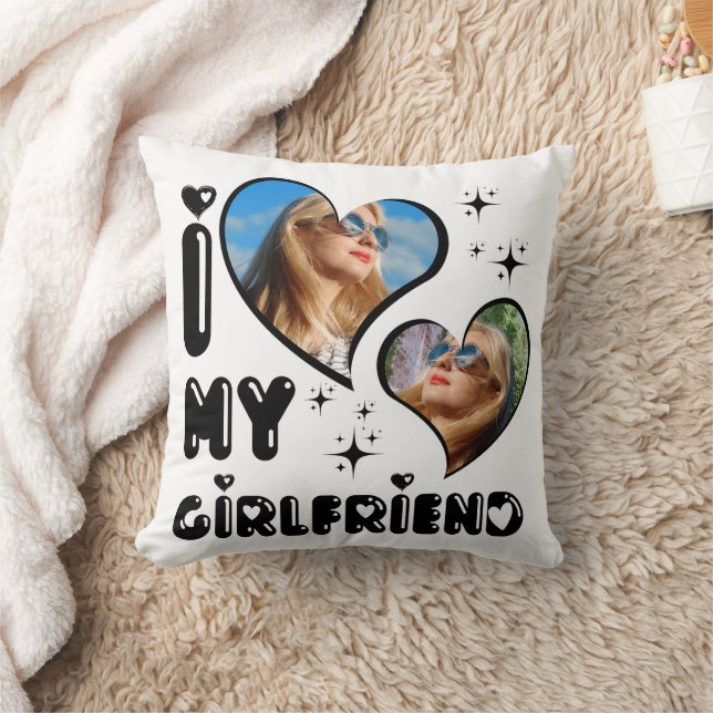 Personalisiert 2 Foto I Liebe Meine Freundin Kissen (Decke)