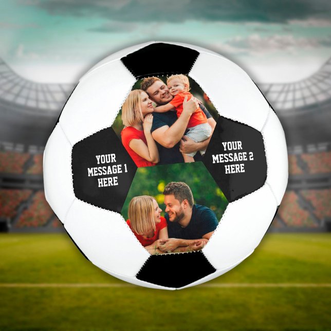 Personalisiert 2-Foto-Message-Fußballball Fußball (Von Creator hochgeladen)