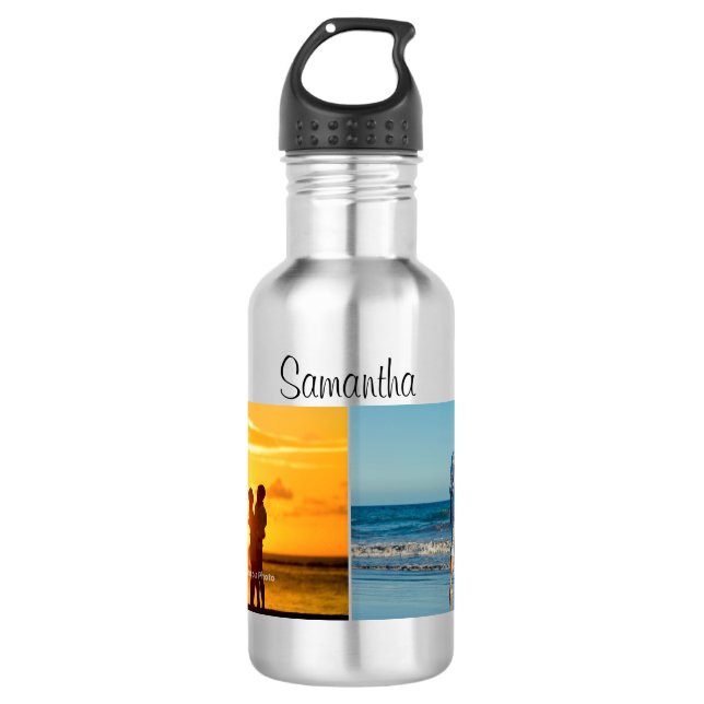 Personalisiert 2 Foto Wasserflasche (Vorderseite)