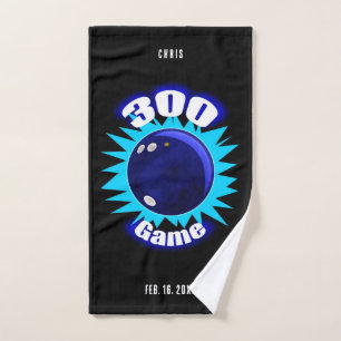 Personalisiert 300 Game Blues Bowling Handtuch
