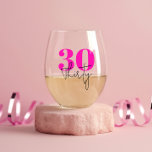 Personalisiert 30. Geburtstag Weinglas Ohne Stiel<br><div class="desc">Celebrate in Style mit einem Personalisierten 30. Geburtstag Stemless Wein Glas Machen Sie einen Toast zu drei Jahrzehnten des Lebens mit unserem exquisiten Personalisierten 30. Geburtstag Stemless Wein Glas. Dieses elegante,  stemose Design ist nicht nur ein Glas,  sondern auch ein Sake,  perfekt zum Gedenken an diesen Meilenstein Geburtstag.</div>