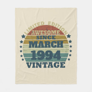 Personalisiert 30 Vintag 30. Geburtstag Party Fleecedecke